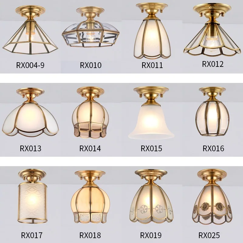 Minimalist Solid Brass Ceiling Light — Walkway, Entryway & Balcony — view 4