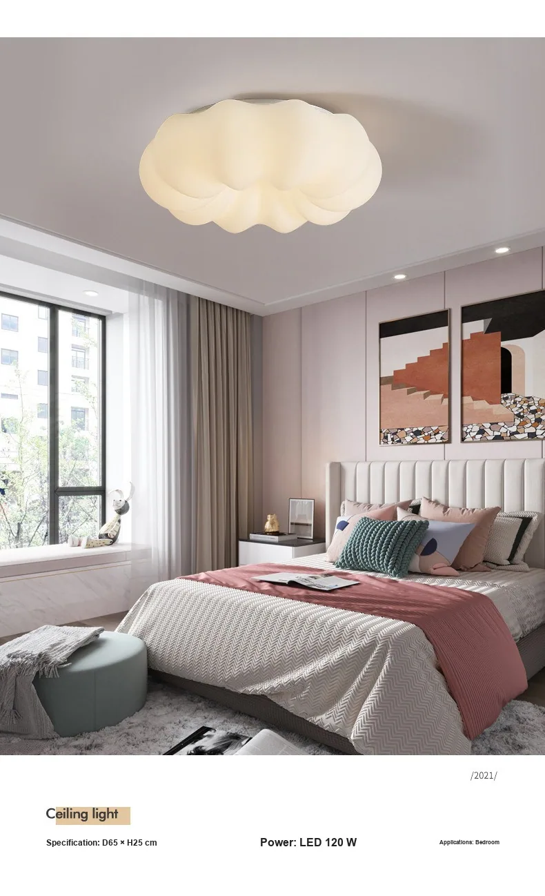 Modern Cloud Ceiling Light — Bedroom & Kids Room — view 7