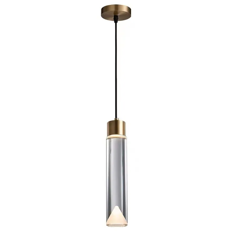 Modern Minimalist Crystal Single-Head Chandelier — Bedroom, Bedside & Bar Counter — view 5