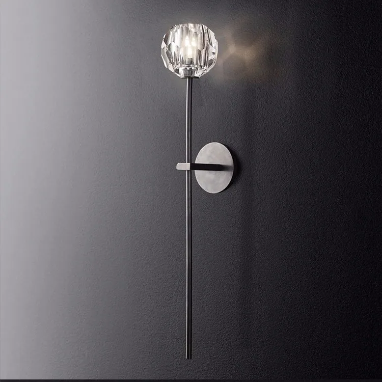 Minimalist Crystal Twin-Head Wall Lamp — Villa, Hotel & Living Room — view 10