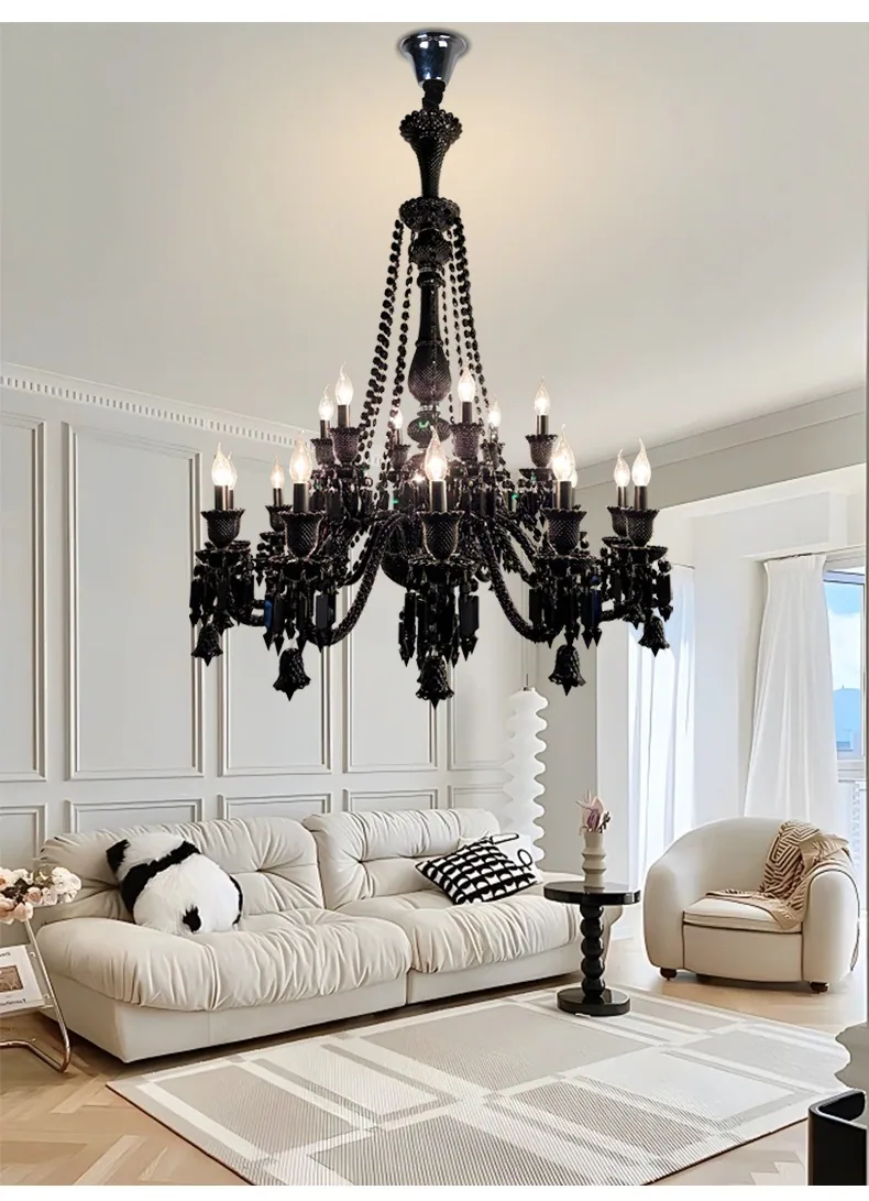European Crystal Chandelier — Villa, Living Room & Bedroom — view 8