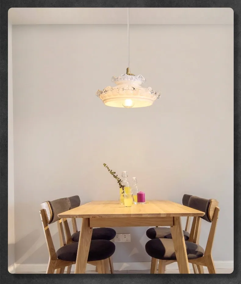Modern Minimalist Solid Brass Chandelier — Bedroom, Bedside & Dining Room — view 9