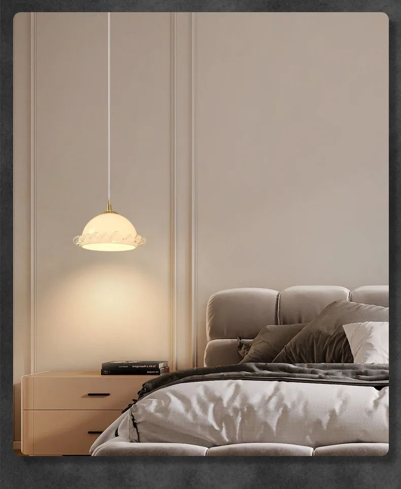 Modern Minimalist Solid Brass Chandelier — Bedroom, Bedside & Dining Room — view 10