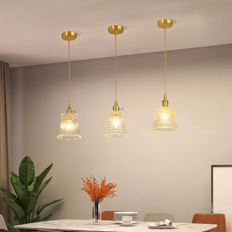 Modern Minimalist Solid Brass Chandelier — Bedroom, Bedside & Dining Room — view 3