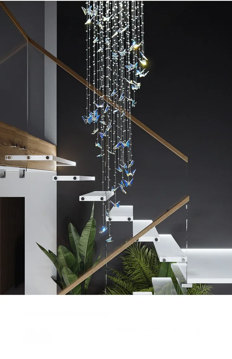 Modern Crystal Chandelier — Duplex, Stairwell & Villa — view 11