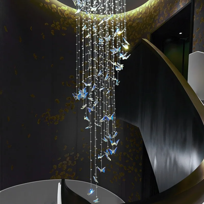 Modern Crystal Chandelier — Duplex, Stairwell & Villa — view 3