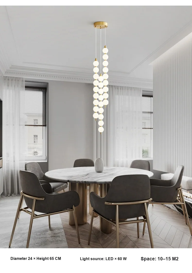 Nordic Chandelier — Bedroom, Bedside & Dining Room — view 13