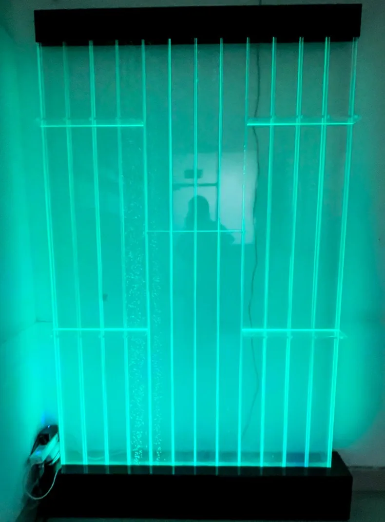 Large Illuminated Acrylic Water Screen — Custom Partition — view 7