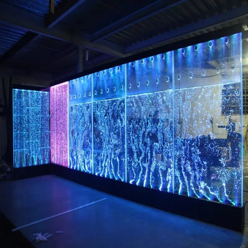 Large Illuminated Acrylic Water Screen — Custom Partition — view 2