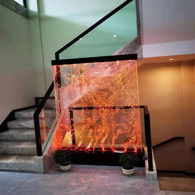 Large Illuminated Acrylic Water Screen — Custom Partition — view 4