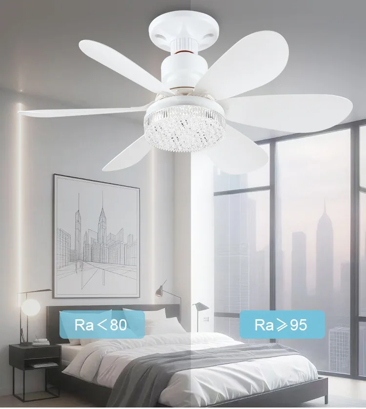 Modern Minimalist Variable-Frequency Ceiling Fan Light — Bedroom & Dining Room — view 6