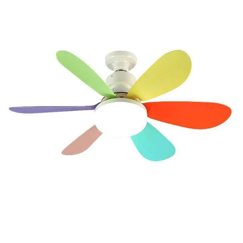 Modern Minimalist Remote-Controlled Ceiling Fan Light — Bedroom — view 3
