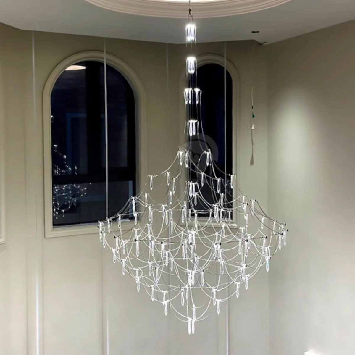 Minimalist Crystal Chandelier — Duplex, Stairwell & Villa (Model 465152163) — view 4