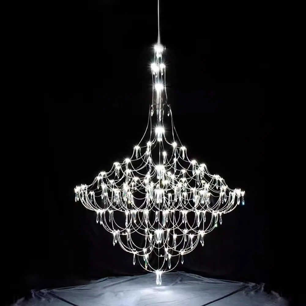 Minimalist Crystal Chandelier — Duplex, Stairwell & Villa (Model 465152163) — view 5