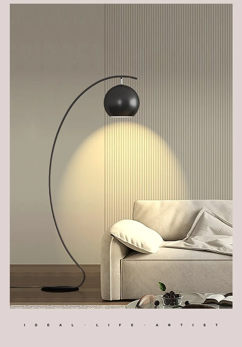 Nordic Floor Lamp — Living Room & Sofa (Model fxbrJM57) — view 12