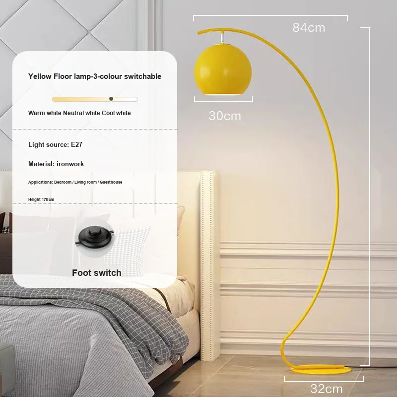 Nordic Floor Lamp — Living Room & Sofa (Model fxbrJM57) — view 8