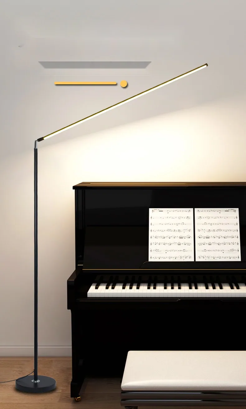 LED Reading Floor Lamp — Sofa, Bedside & Piano Side — view 8