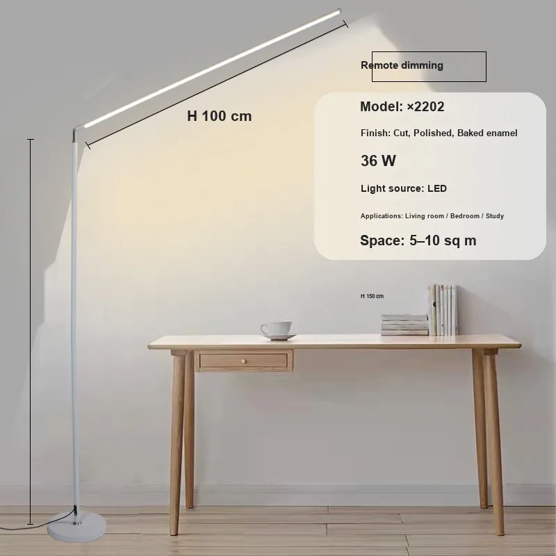 LED Reading Floor Lamp — Sofa, Bedside & Piano Side — view 6