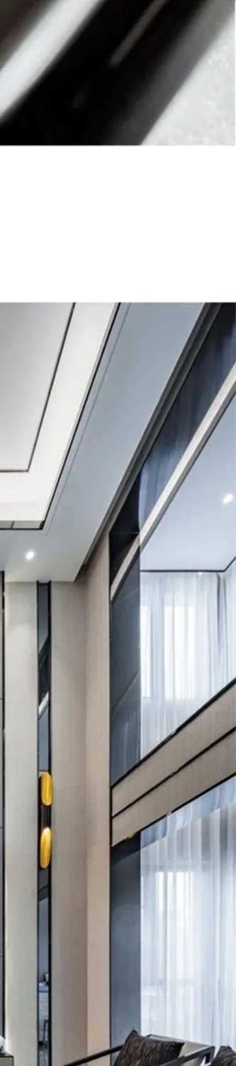 Modern Minimalist Glass Chandelier — Duplex, Villa & Living Room — view 9