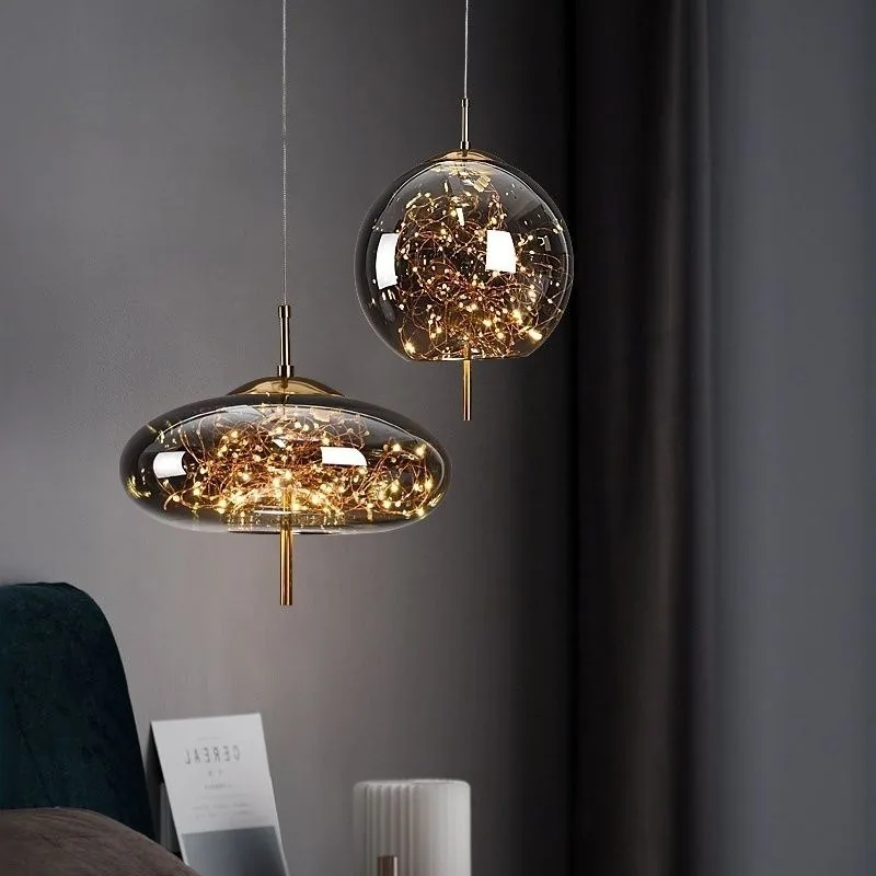 Nordic Glass Chandelier — Hotel, Bedroom & Bedside — view 2