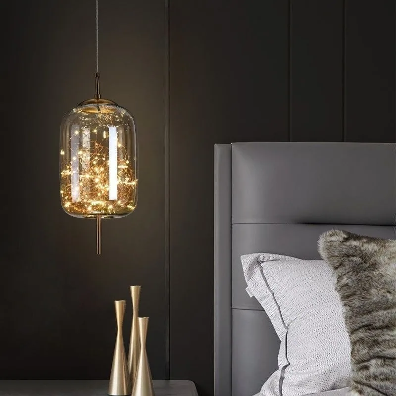 Nordic Glass Chandelier — Hotel, Bedroom & Bedside — view 3