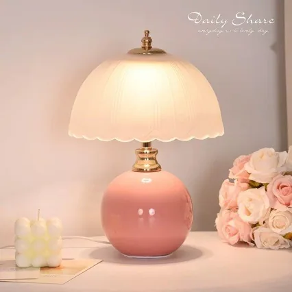 Cream Ceramic Table Lamp — Bedroom & Bedside — view 5