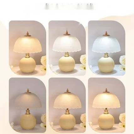 Cream Ceramic Table Lamp — Bedroom & Bedside — view 3