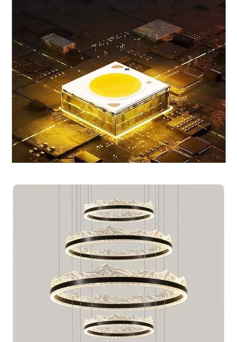 Light Luxury LED Chandelier — Living Room & Lobby — view 13