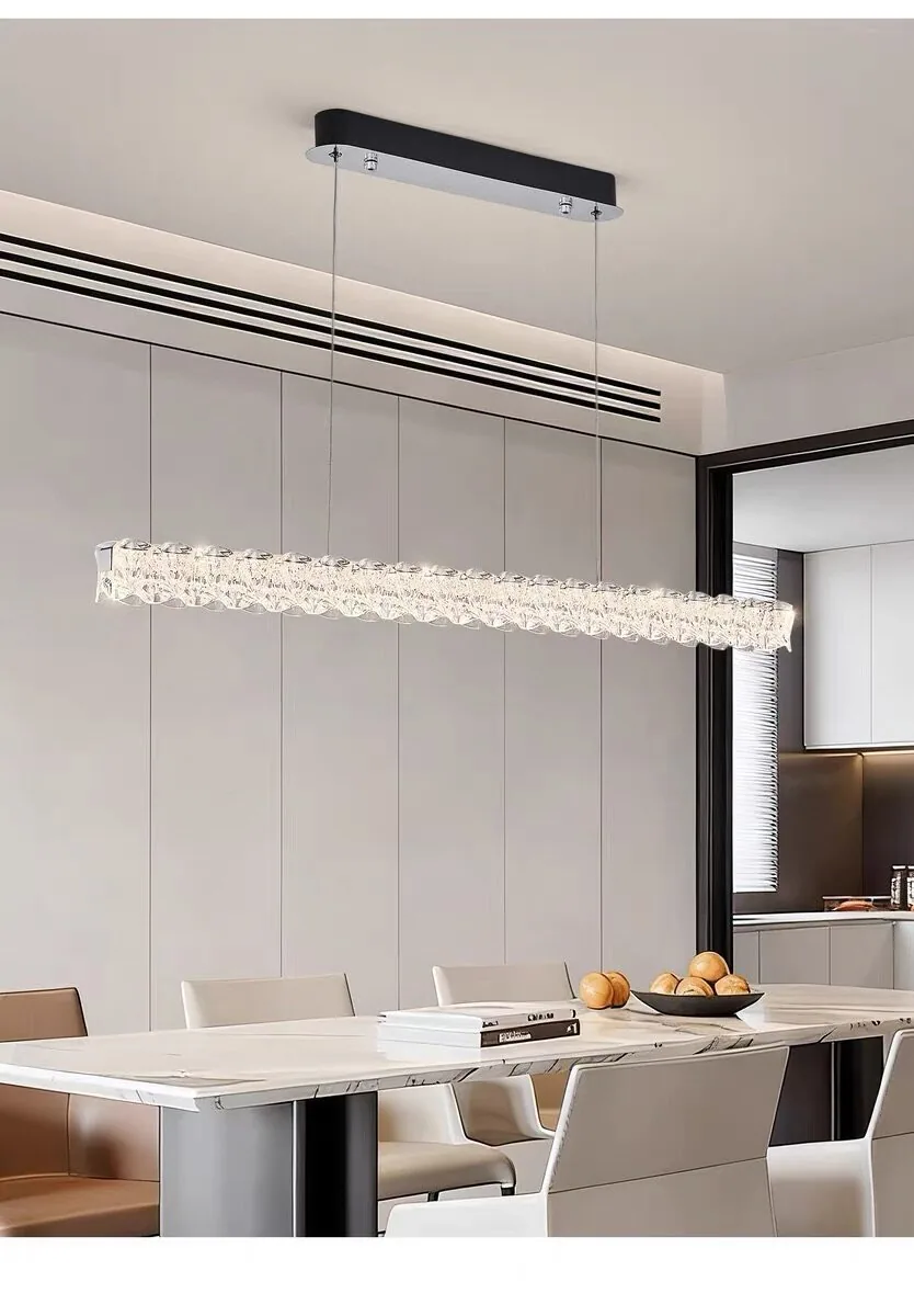 Modern Minimalist Ring Chandelier — Living Room — view 13