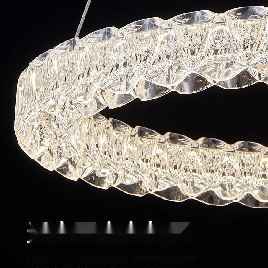Modern Minimalist Ring Chandelier — Living Room — view 4