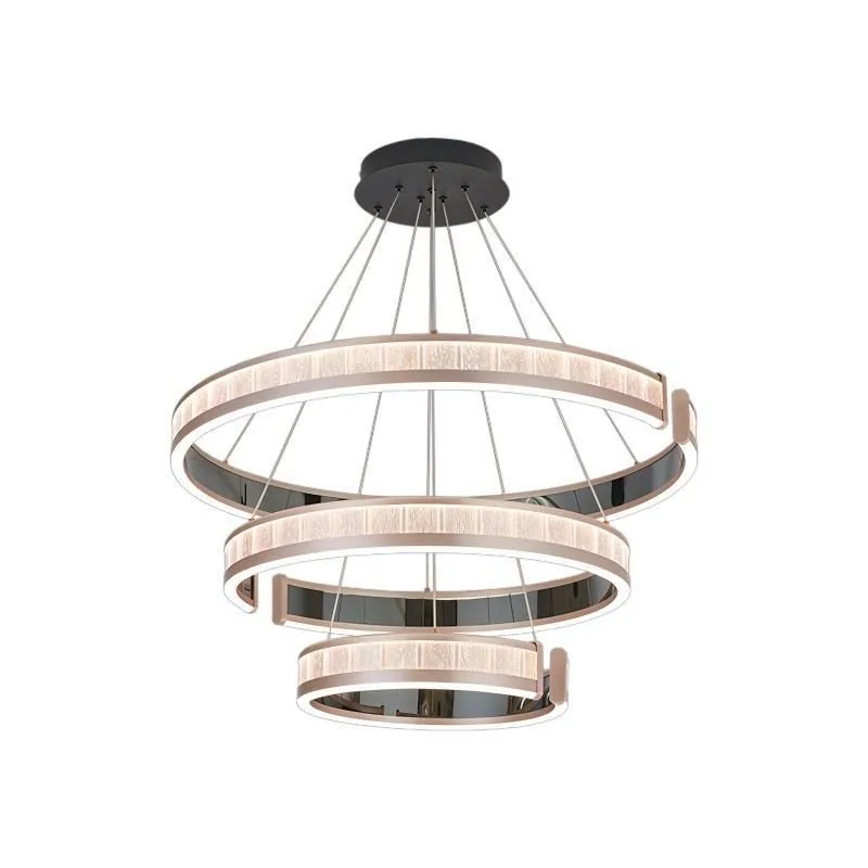 Light Luxury Ring Chandelier — High-Ceiling, Villa & Living Room — view 5
