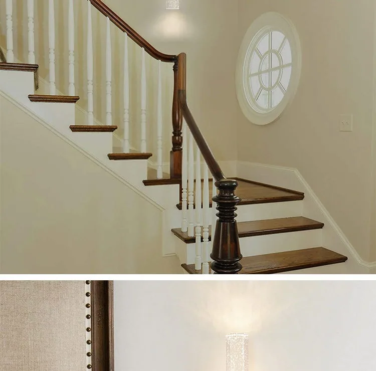 Minimalist Crystal Wall Lamp — Hotel Guest Room — view 12