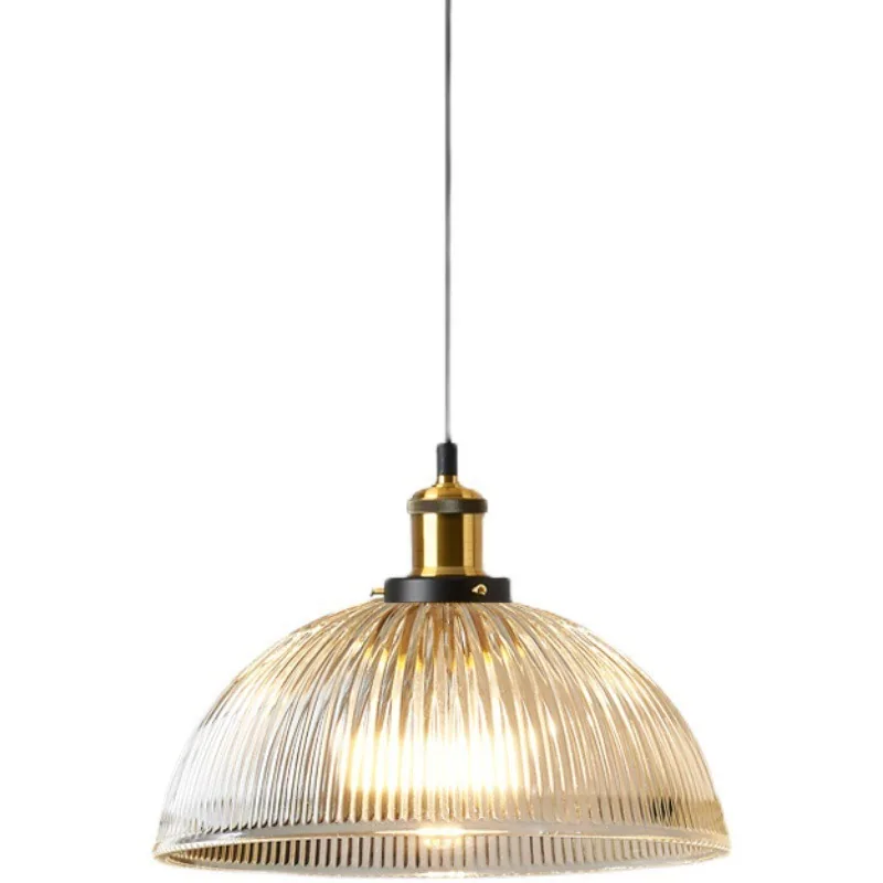 Minimalist Glass Single-Head Chandelier — Dining Room, Bar Counter & Café — view 5