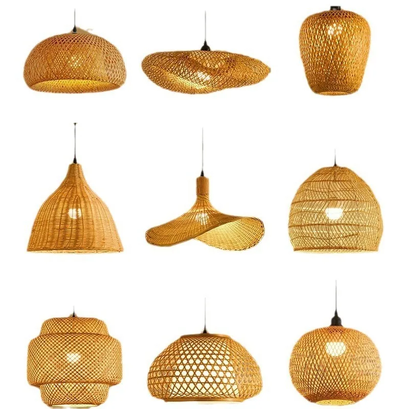 New Chinese Rattan Chandelier — Dining Room — view 5