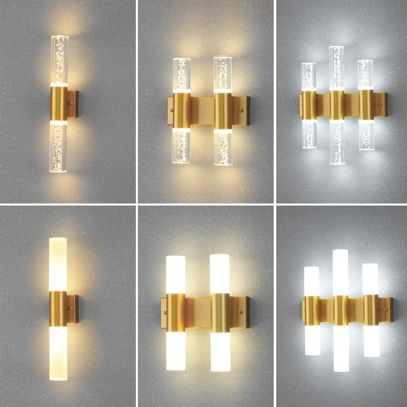 Nordic Twin-Head Gold Wall Lamp — Corridor & Bedhead — view 1