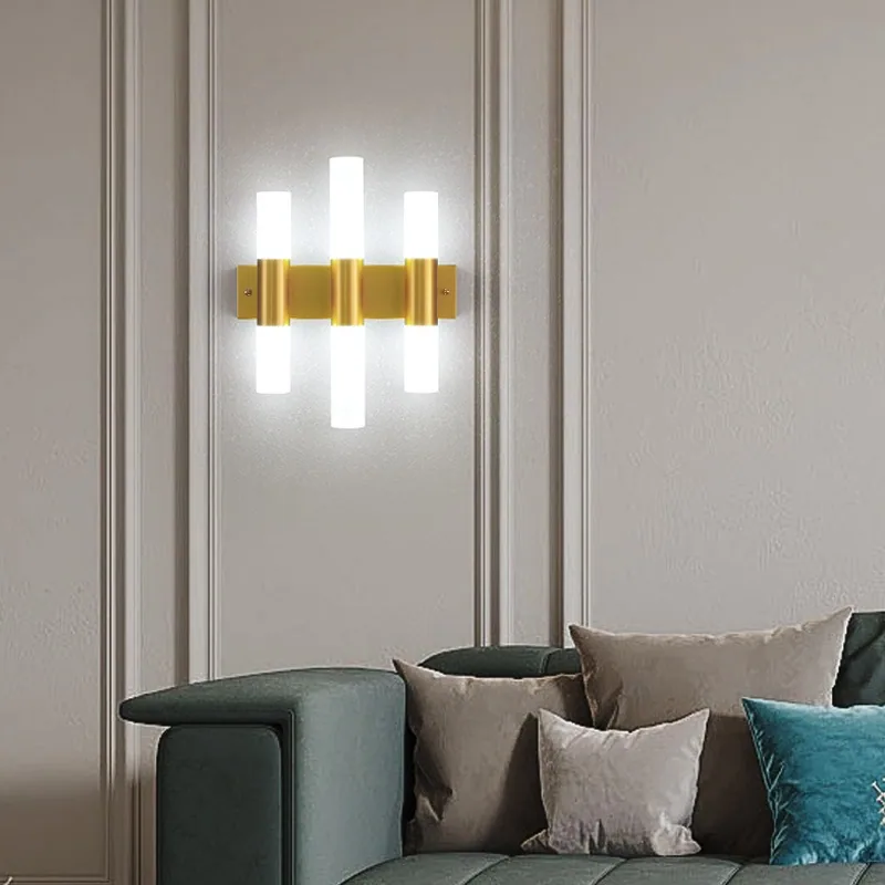 Nordic Twin-Head Gold Wall Lamp — Corridor & Bedhead — view 3