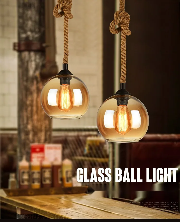 Nordic Glass Single-Head Chandelier — Boutique, Dining Room & Bar Counter — view 5