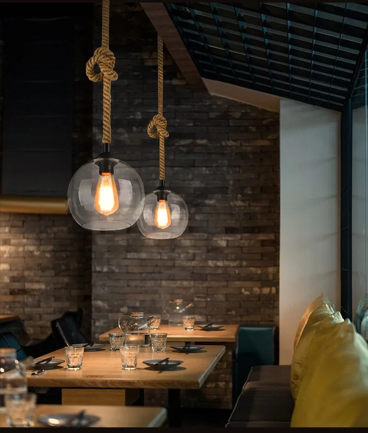Nordic Glass Single-Head Chandelier — Boutique, Dining Room & Bar Counter — view 9