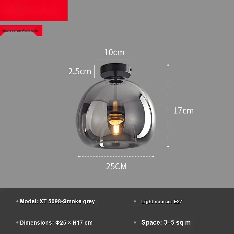 Light Luxury Solid Brass Ceiling Light — Bedroom, Walkway & Corridor — view 5
