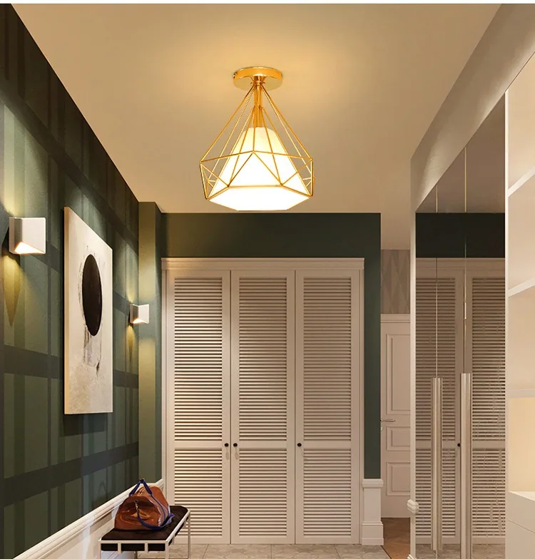 Modern Ironwork Ceiling Light — Walkway, Corridor & Entryway — view 9