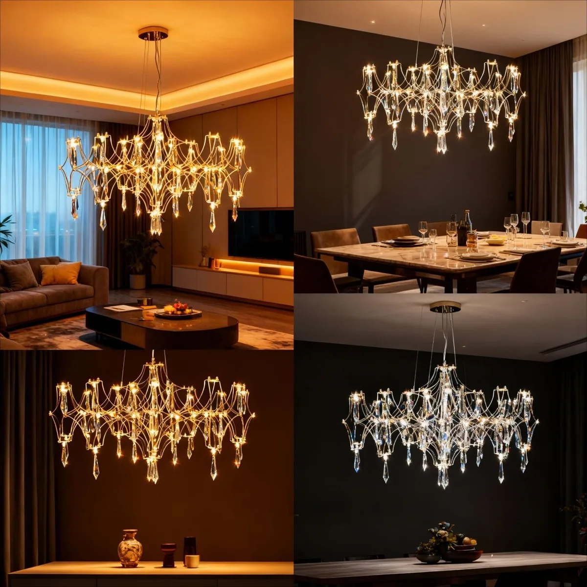 Light Luxury Crystal Chandelier — Villa, Living Room & Dining Room (Model DMSJ012) — view 1