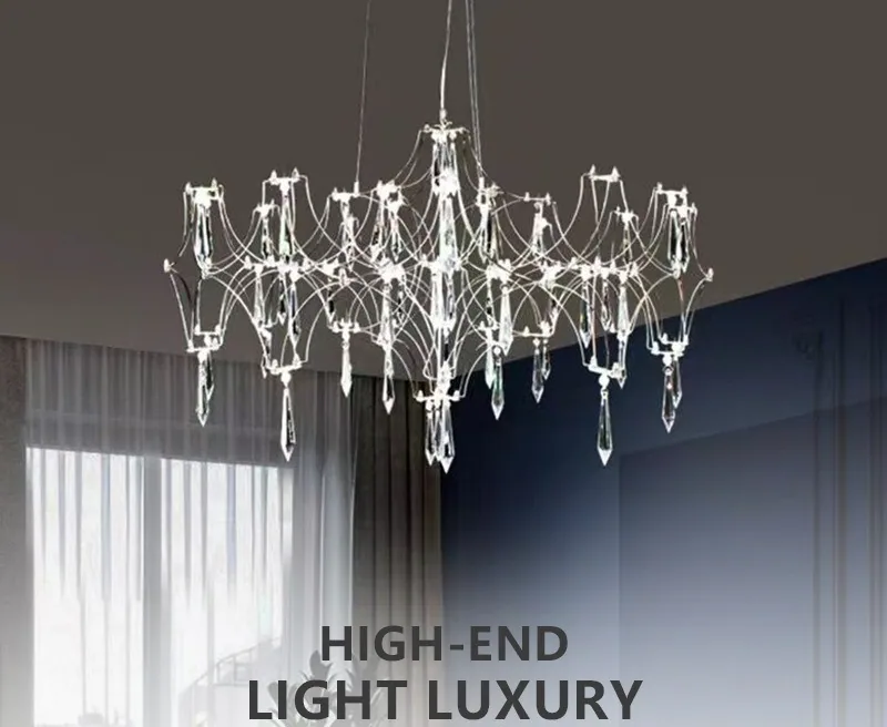 Light Luxury Crystal Chandelier — Villa, Living Room & Dining Room (Model DMSJ012) — view 2