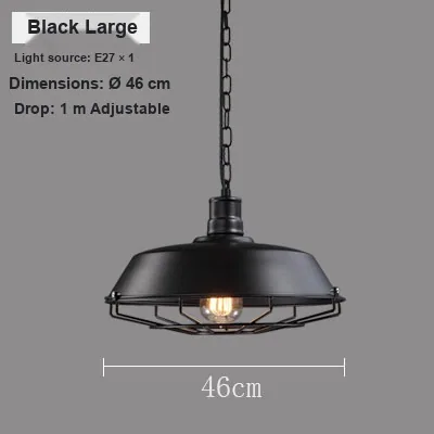 Industrial Single-Head Chandelier — Dining Room — view 8
