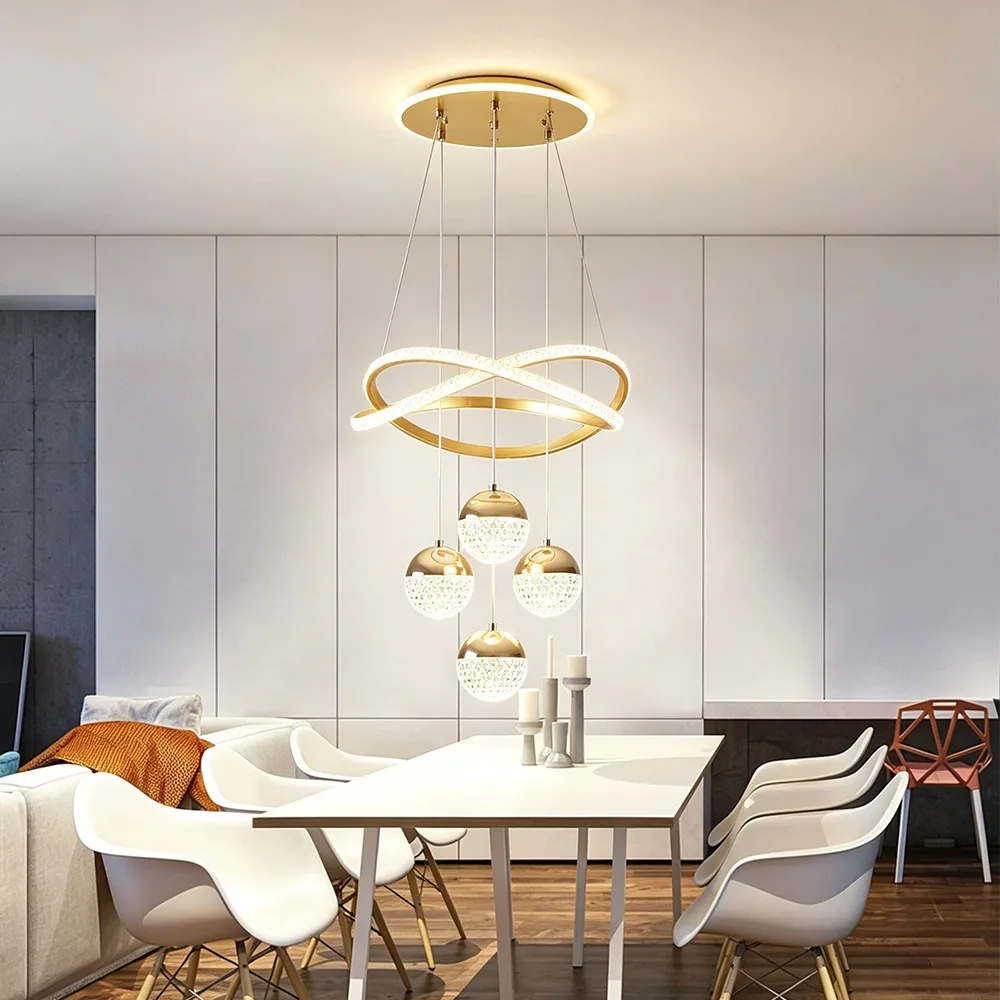 Modern Minimalist Chandelier — Living Room, Bedroom & Dining Room — view 3