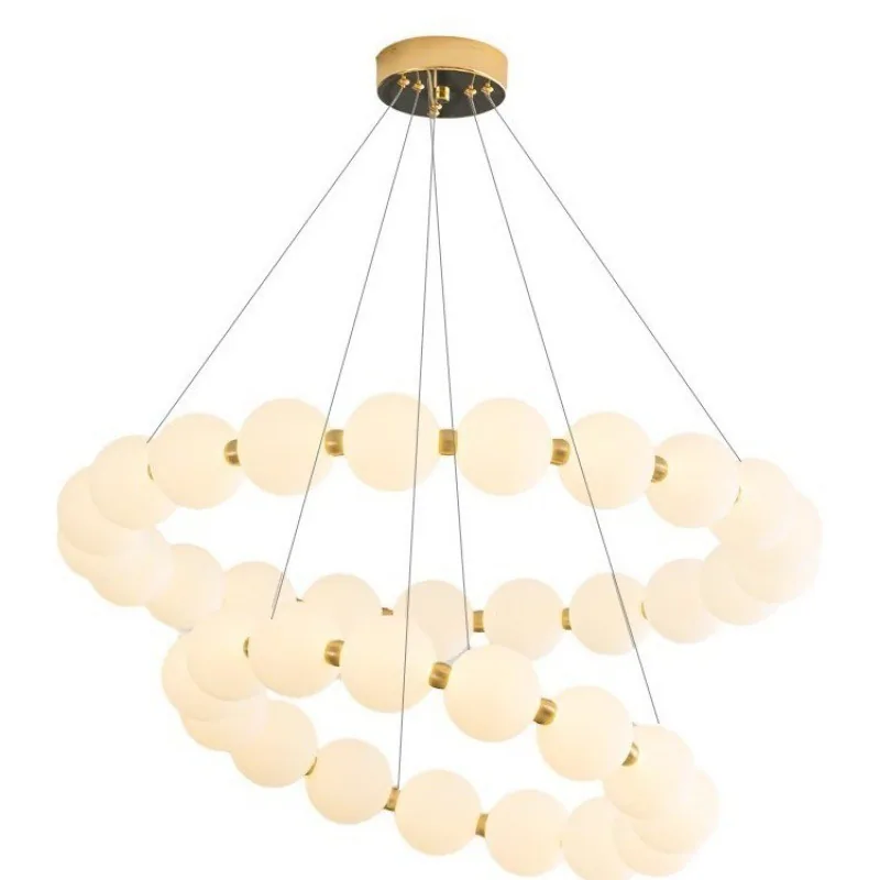 Modern Minimalist LED Round Chandelier — Living Room, Bedroom & Dining Room — view 5