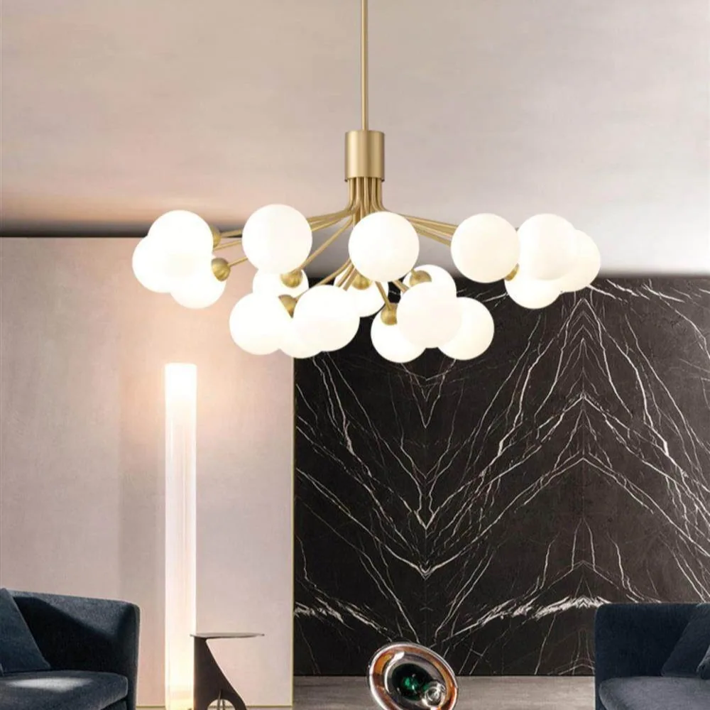 Nordic Glass Chandelier — Boutique, Living Room & Bedroom — view 1