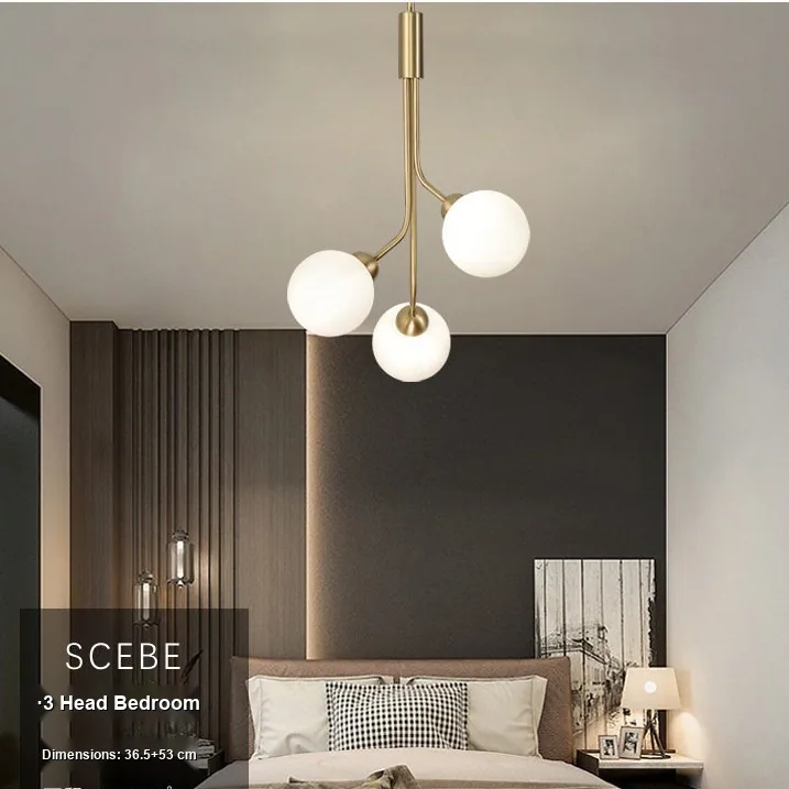 Nordic Glass Chandelier — Boutique, Living Room & Bedroom — view 4