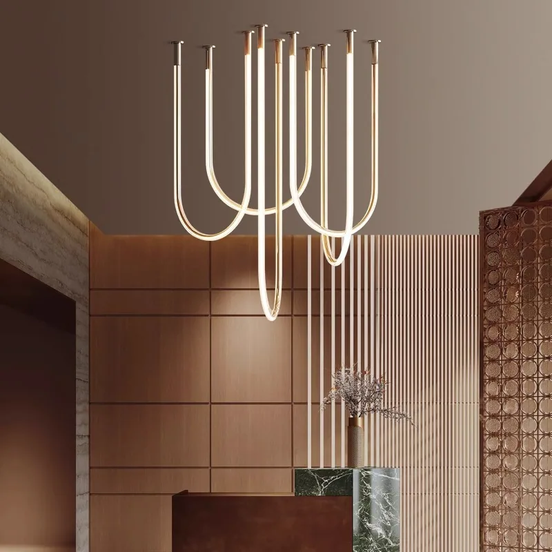 Nordic U-Shaped Ceiling Light — Stairwell, Showroom & Living Room — view 3