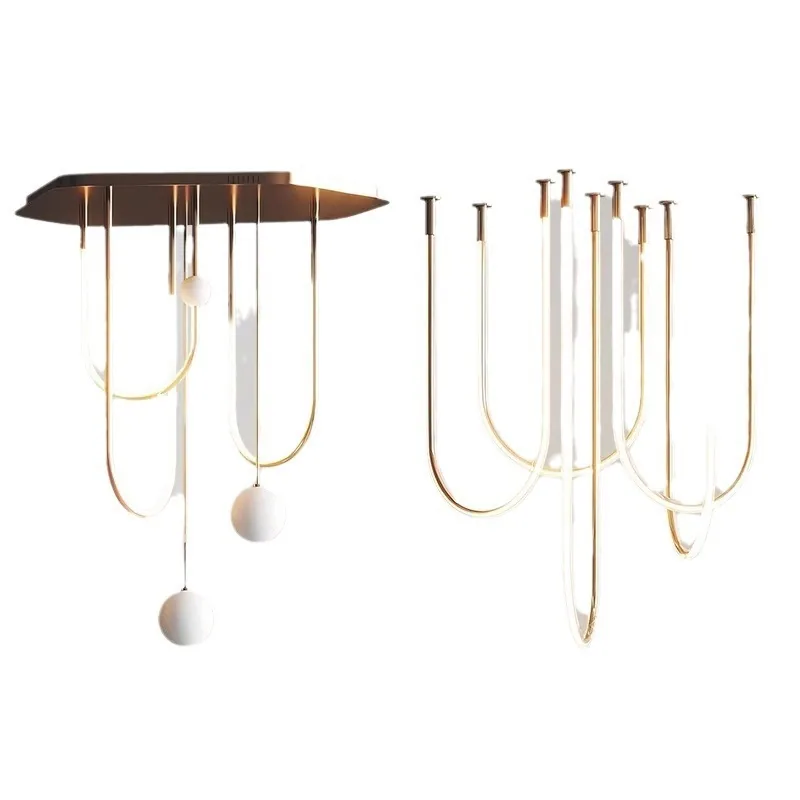 Nordic U-Shaped Ceiling Light — Stairwell, Showroom & Living Room — view 5