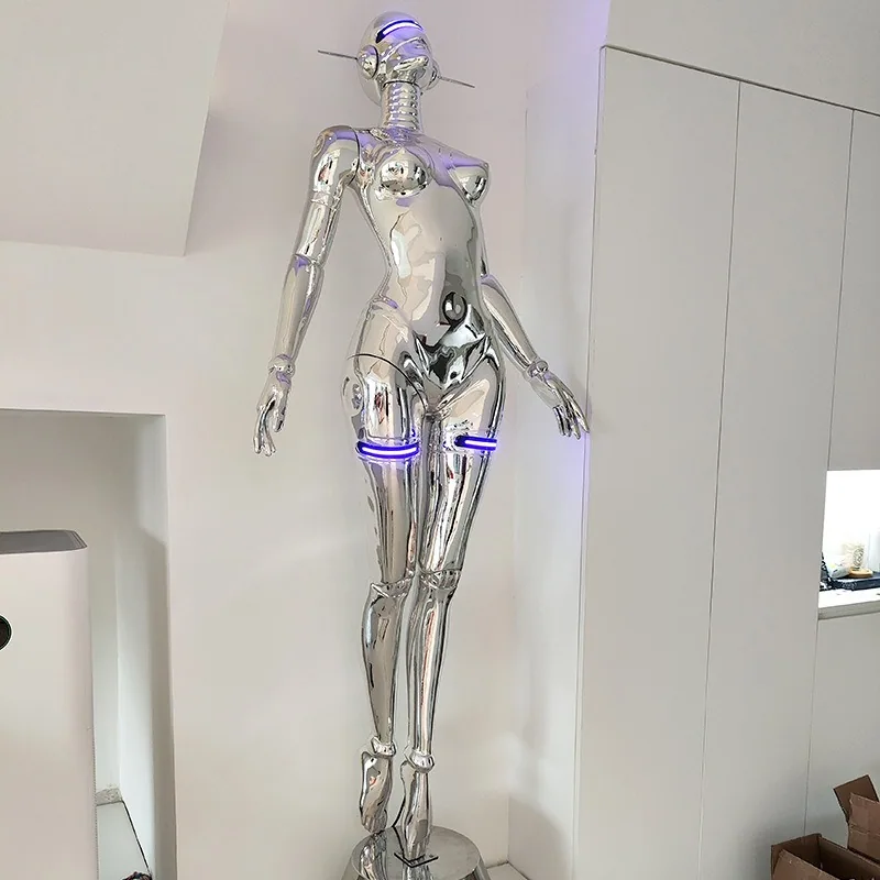 Mecha Figure Art Sculpture — Cyberpunk Floor Display — view 8